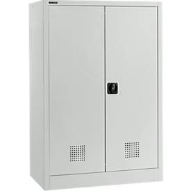 Schäfer Shop Select Umweltschrank, B 950 x T 500 x H 1585 mm, 3 Wannen à 18 Liter, lichtgrau/lichtgrau