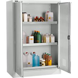 Schäfer Shop Select Umweltschrank, B 950 x T 500 x H 1585 mm, 3 Wannen à 18 Liter, lichtgrau/lichtgrau