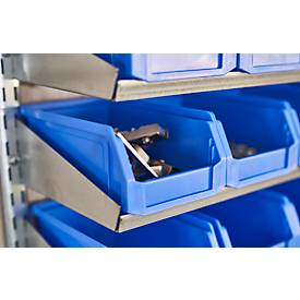 Schäfer Shop Select Wandregal 10VK, L1000×B640 mm, 10 Böden, 60 Kästen LF 211 blau, gratis Eduscho Professionale Caffè Crema 1 kg