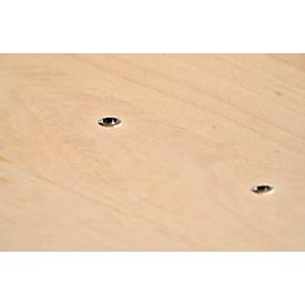 Schäfer Shop Select Werkbank, fahrbar, höhenverstellbar, B 1500 x T 700 x H 676-888 mm, weißaluminium RAL 9006