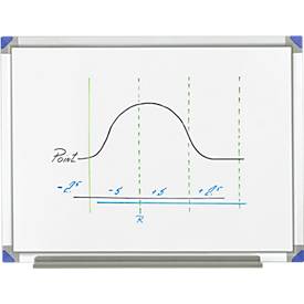 Schäfer Shop Select Whiteboard 90120, Alurahmen + Whiteboard-Zubehör-Set Standard GRATIS