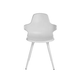 Schalenstuhl Topstar® T 2020, 4-Fuß, desinfektionsmittelbeständig, mit Armlehnen, weiß/weiß