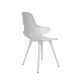 Schalenstuhl Topstar® T 2020, 4-Fuß, desinfektionsmittelbeständig, mit Armlehnen, weiß/weiß