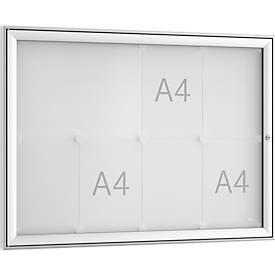 Schaukasten WSM FSK, Alu/Softline-Profil mit Glas, wetterfest, abschließbar, versch. Formate