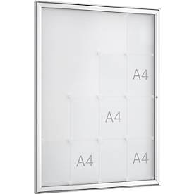 Schaukasten WSM FSK, Alu/Softline-Profil mit Glas, wetterfest, abschließbar, versch. Formate