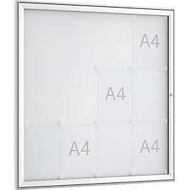 Schaukasten WSM FSK, Alu/Softline-Profil mit Glas, wetterfest, abschließbar, versch. Formate