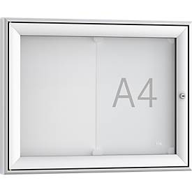 Schaukasten WSM FSK, Alu/Softline-Profil mit Glas, wetterfest, abschließbar, versch. Formate