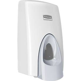 Schaumseifenspender Rubbermaid, Volumen 800 ml, manuell, antimikrobielle Drucktaste, Sichtfenster, lebenslange Garantie, Kunststoff, weiß/grau