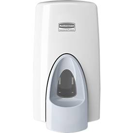 Schaumseifenspender Rubbermaid, Volumen 800 ml, manuell, antimikrobielle Drucktaste, Sichtfenster, lebenslange Garantie, Kunststoff, weiß/grau