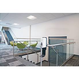 Schaumseifenspender Rubbermaid, Volumen 800 ml, manuell, antimikrobielle Drucktaste, Sichtfenster, lebenslange Garantie, Kunststoff, weiß/grau