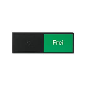 Schiebeschild Frei-Belegt für Türschild Lyon, selbstklebend, B 150 x H 50 mm, schwarz