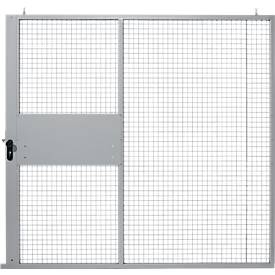 Schiebetor, für Gittertrennwandsystem, B 2238 x H 2110 mm, hellsilber