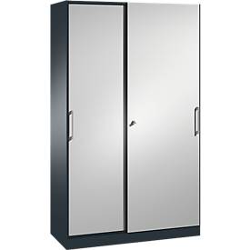 Schiebetürenschrank ASISTO C 3000, 5 Ordnerhöhen, abschließbar, Breite 1200 mm,