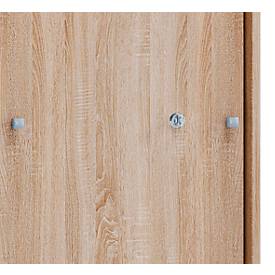 Schiebetürenschrank, aus Holz, abschließbar, 3 OH, B 700 x T 400 x H 1050 mm, Sonoma Eiche Dekor