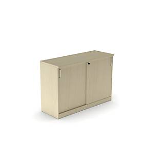 Schiebetürenschrank BEXXSTAR, 2 Ordnerhöhen, H 825 mm, Ahorn-Dekor