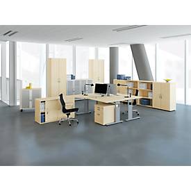 Schiebetürenschrank PALENQUE, 2 OH, B 800 x T 400 x H 752 mm, Ahorn-Dekor