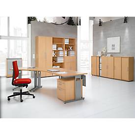 Schiebetürenschrank PALENQUE, 3 OH, B 800 x T 400 x H 1104 mm, Buche