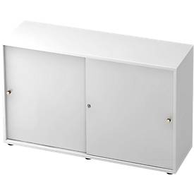 Schiebetürenschrank TOPAS LINE, 2 OH, weiß/weiß