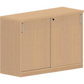 Schiebetürenschrank NEVADA, 2 Ordnerhöhen, abschließbar, B 1200 x H 810 mm