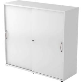 Schiebetürenschrank TARA, 3 Ordnerhöhen, B 1200 x T 400 x H 1180 mm, abschließ- & stapelbar, diverse Dekore
