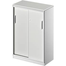 Schiebetürenschrank TETRIS SOLID, 3 OH, 2 Fachböden, B 800/1000/1200/1600 mm, 19 mm Abdeckplatte