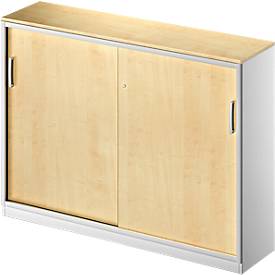 Schiebetürenschrank TETRIS SOLID, 3 OH, 2 Fachböden, B 800/1000/1200/1600 mm, 19 mm Abdeckplatte