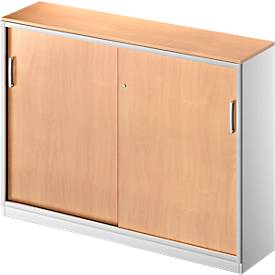 Schiebetürenschrank TETRIS SOLID, 3 OH, 2 Fachböden, B 800/1000/1200/1600 mm, 19 mm Abdeckplatte