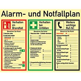 Schild 'Alarm- und Notfallplan'
