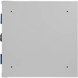 Schließfach Würfel, Türanschlag rechts, Drehriegelverschluss, erweiterbar, Stahl, Tür enzianblau RAL 5010