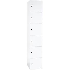 Schliessfachschrank 6OH Weiss,6xDS