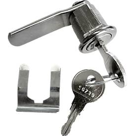 Schloss für Schließfachsäulen Typ S5 mit 5 Fächern & Typ S4 mit 4 Fächern, verschieden schließend, inkl. 2 Schlüssel, Stahl & Zamak