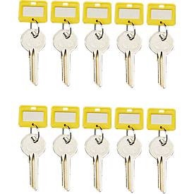 Schlüsselanhänger, 10 Stück, gelb