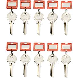 Schlüsselanhänger, 10 Stück, rot