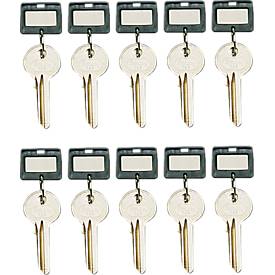 Schlüsselanhänger, 10 Stück, schwarz