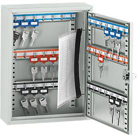 Schlüsselkasten TS42, für 42 Schlüssel, lichtgrau/lichtgrau