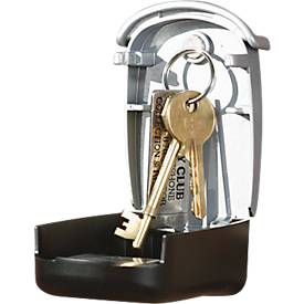 Schlüsseltresor KS0001C, Wandmontage, 4-stelliges Zahlen-Drehschloss, magnetische Schlüsselaufhängung, B 65x T 35 x H 100 mm, Guss, schwarz