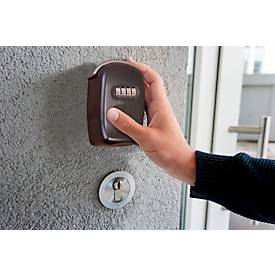 Schlüsseltresor KS0001C, Wandmontage, 4-stelliges Zahlen-Drehschloss, magnetische Schlüsselaufhängung, B 65x T 35 x H 100 mm, Guss, schwarz