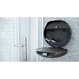 Schlüsseltresor Phoenix Palm KS0212EC, motorisiertes Schlüsselschloss, Steuerung per App, Bluetooth, Wasser-/Staubfest IP65, mit Edelstahlkabel, schwarz