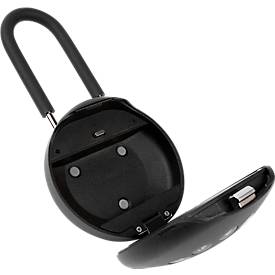 Schlüsseltresor Phoenix Palm KS0213ES, motorisiertes Schlüsselschloss, Steuerung per App, Bluetooth, Wasser-/Staubfest IP65, mit Schlossbügel, schwarz