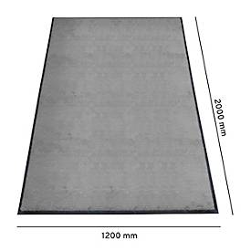 Schmutzfangmatte miltex Eazycare Style, eckig, antistatisch, UV-beständig, waschbar, High-Twist-Nylon & Niltrilgummi, 1200 x 2000 mm, basaltgrau