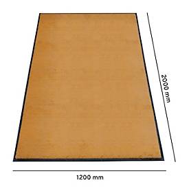 Schmutzfangmatte miltex Eazycare Style, eckig, antistatisch, UV-beständig, waschbar, High-Twist-Nylon & Niltrilgummi, 1200 x 2000 mm, braunbeige