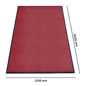 Schmutzfangmatte miltex Eazycare Style, eckig, antistatisch, UV-beständig, waschbar, High-Twist-Nylon & Niltrilgummi, 1200 x 2000 mm, braunrot