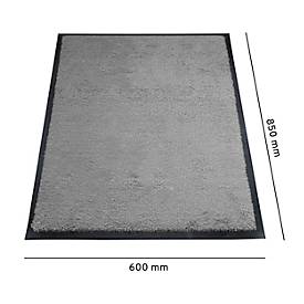 Schmutzfangmatte miltex Eazycare Style, eckig, antistatisch, UV-beständig, waschbar, High-Twist-Nylon & Niltrilgummi, 600 x 850 mm, basaltgrau