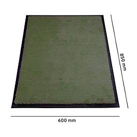 Schmutzfangmatte miltex Eazycare Style, eckig, antistatisch, UV-beständig, waschbar, High-Twist-Nylon & Niltrilgummi, 600 x 850 mm, chromoxidgrün