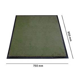 Schmutzfangmatte miltex Eazycare Style, eckig, antistatisch, UV-beständig, waschbar, High-Twist-Nylon & Niltrilgummi, 750 x 850 mm, chromoxidgrün