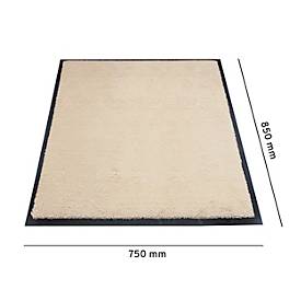 Schmutzfangmatte miltex Eazycare Style, eckig, antistatisch, UV-beständig, waschbar, High-Twist-Nylon & Niltrilgummi, 750 x 850 mm, hellelfenbein