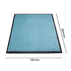 Schmutzfangmatte miltex Eazycare Style, eckig, antistatisch, UV-beständig, waschbar, High-Twist-Nylon & Niltrilgummi, 750 x 850 mm, pastellblau