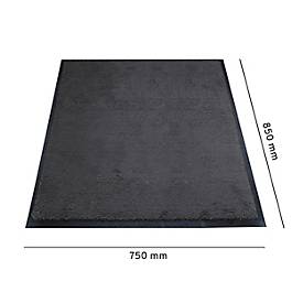 Schmutzfangmatte miltex Eazycare Style, eckig, antistatisch, UV-beständig, waschbar, High-Twist-Nylon & Niltrilgummi, 750 x 850 mm, schwarzgrau