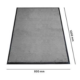 Schmutzfangmatte miltex Eazycare Style, eckig, antistatisch, UV-beständig, waschbar, High-Twist-Nylon & Niltrilgummi, 800 x 1200 mm, basaltgrau