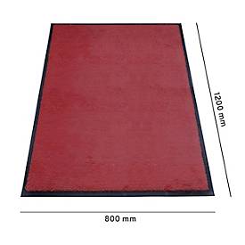 Schmutzfangmatte miltex Eazycare Style, eckig, antistatisch, UV-beständig, waschbar, High-Twist-Nylon & Niltrilgummi, 800 x 1200 mm, braunrot